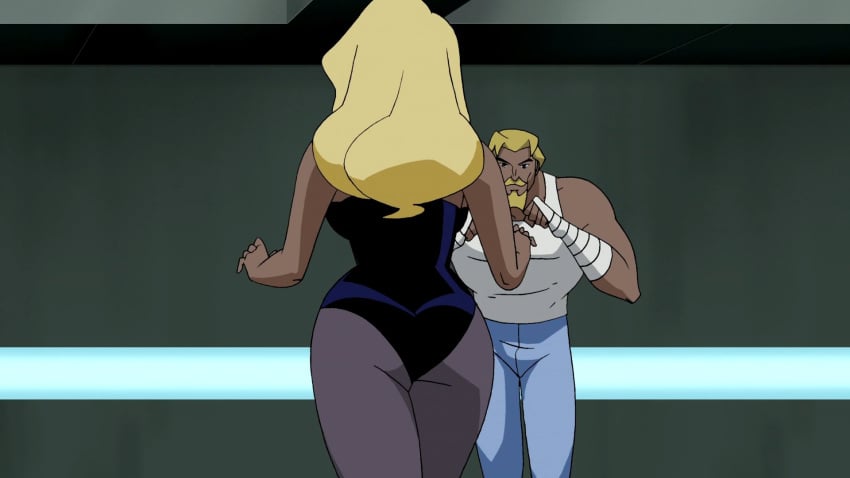 1boy 1boy1girl 1girls ass ass_focus black_canary curvy curvy_female dat_ass dc dc_comics dinah_lance fat_ass female green_arrow green_arrow_(series) justice_league justice_league_unlimited male male/female nerota oliver_queen pawg superhero superheroine wide_hips woot