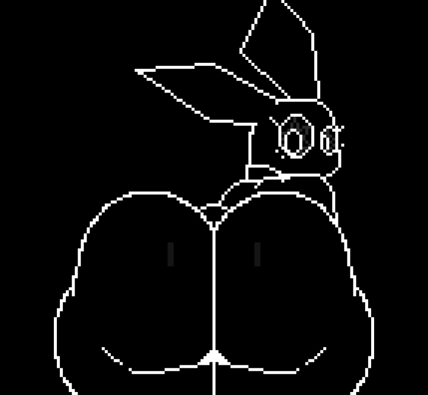 1girls 2023 2d animated anthro anus ass bent_over big_butt big_ears black_and_white black_body black_eyes butt_focus eocvevo eyelashes female female_only gif huge_butt lagomorph leporid lewdyant looking_back loop mammal monochrome rabbit scut_tail short_playtime short_tail solo sony_corporation sony_interactive_entertainment tail twerking vib-ribbon vibri