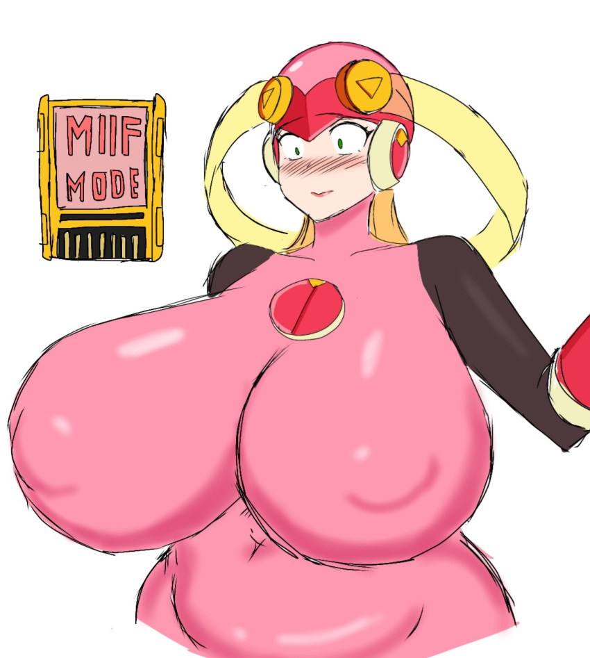 alternate_breast_size huge_breasts mega_man mega_man_battle_network mega_man_x_dive milf milfification momiji_(artist) roll.exe tagme