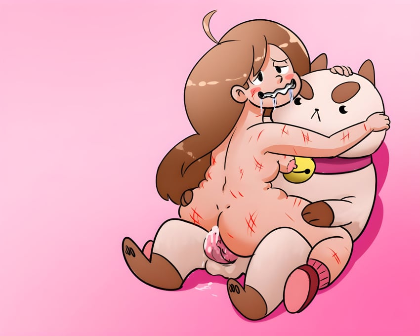 1boy 1girls 2019 absurd_res bee_(bee_and_puppycat) bee_and_puppycat blush body_markings cartoon_hangover chubby chubby_female commission cum cum_drip cum_dripping cum_inside cuts digital_media_(artwork) drooling hi_res interspecies large_penis light-skinned_female light_skin mindbreak plushie plushification plushophilia puppycat rough_sex uncensored welmo