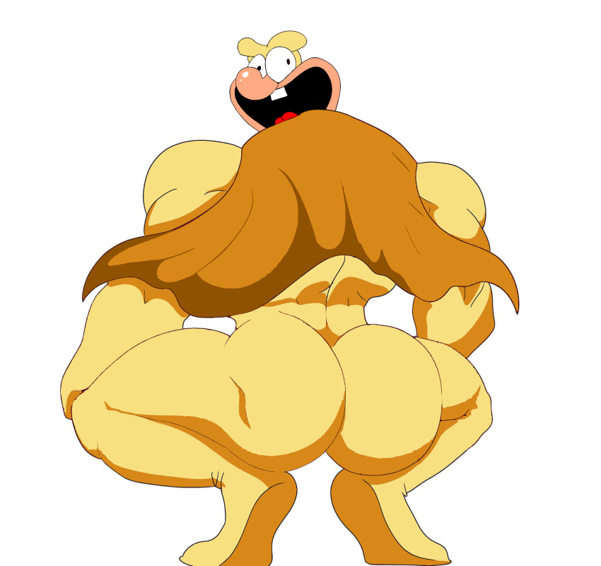 1boy artist_request bara broly_culo cape clothed costume gay huge_ass male male_only meme muscular muscular_male pizza_tower simple_background solo tagme the_noise video_games white_background yaoi