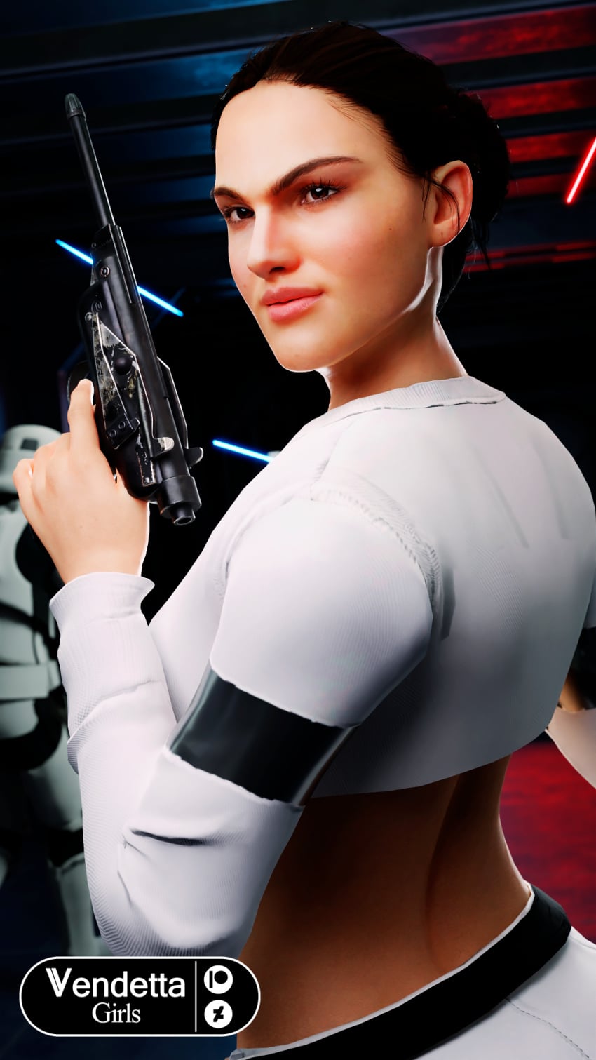 3d blaster_(star_wars) blender clone_wars padme_amidala star_wars stormtrooper vendettagirls