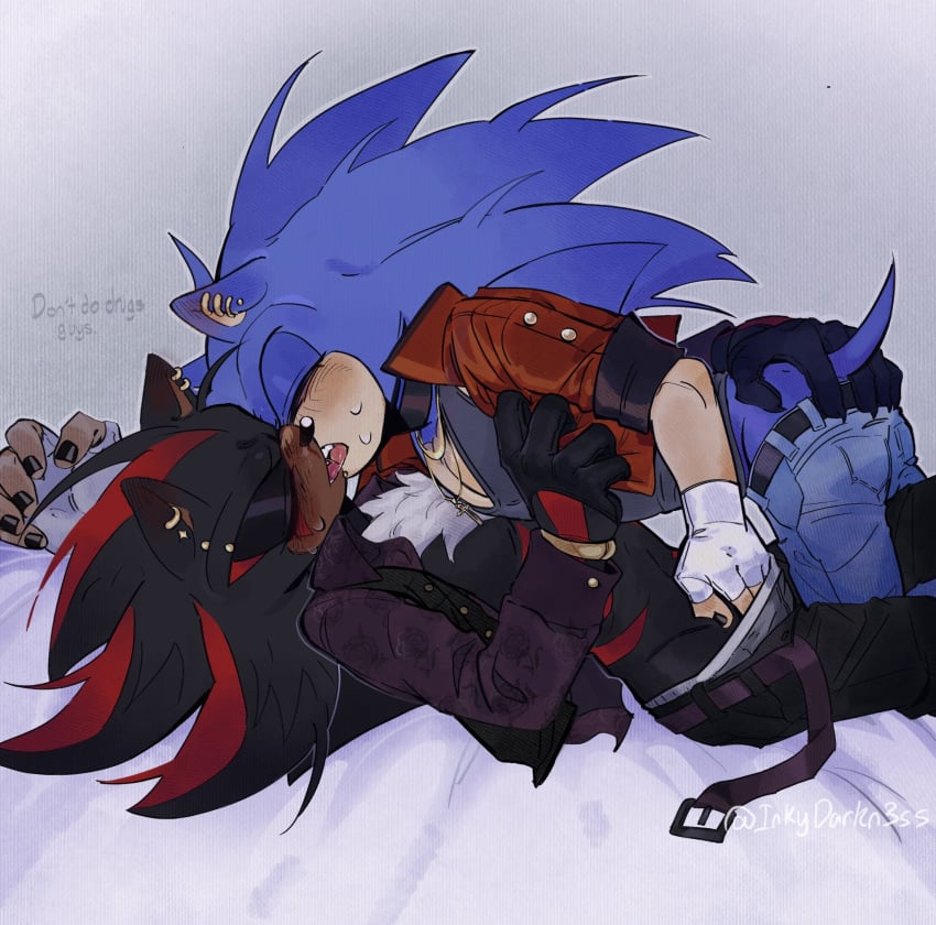 cuntboy cuntboy/male earrings fangs fingering furry furry_only gay inkydarkn3ss making_out painted_nails shadow_the_hedgehog sonic_(series) sonic_the_hedgehog sonic_the_hedgehog_(series) yaoi