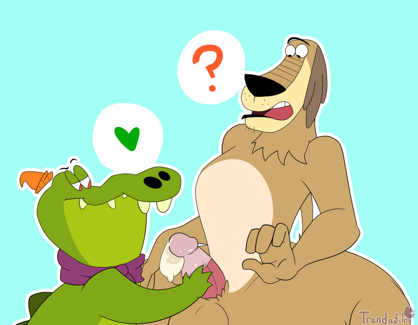 alligator canine clothing condom crocco_the_alligator crocodile crocodilian cum heart mammal out_of_jimmy's_head penis reptile scalie simple_background trandafilov yaoi