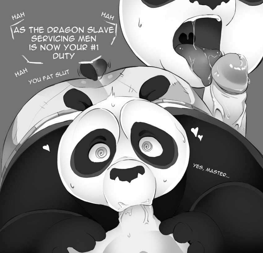 alternate_version_at_source anthro ass ass_up bear bodily_fluids dreamworks duo fellatio giant_panda heart_symbol hi_res hypnokoo hypnosis kung_fu_panda kung_fu_panda_(movie) male male/male mammal master_po_ping mind_control oral paramount_pictures penile saliva saliva_string sex slave spiral_eyes tail tail_motion tailwag