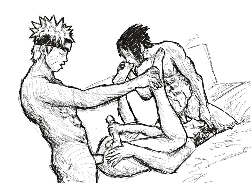 1sub2doms 3boys black_and_white black_hair blowjob chest closed_eyes cute cute_face cute_male dark_hair fapping fellatio gay gay_anal gay_male gay_sex homosexual indoor indoors indoors_sex inuzuka_kiba jerking kissing kissing kneeling_oral_position licking licking_penis light-skinned light-skinned_male light_skin male male_penetrated male_penetrating male_penetrating_male multiple_boys multiple_males multiple_penises naruto naruto_(series) naruto_shippuden naruto_shippuuden nipples on_back on_bed one_sub_two_doms pen_voyage penetration penetration_from_behind penis_in_anus penis_in_ass penis_in_mouth sasuke_uchiha sex sex_on_bed sucking sucking_off sucking_penis sucking_toes teen_boy teenage_boy teenager two_on_one uzumaki_naruto wanking white_background white_male yaoi