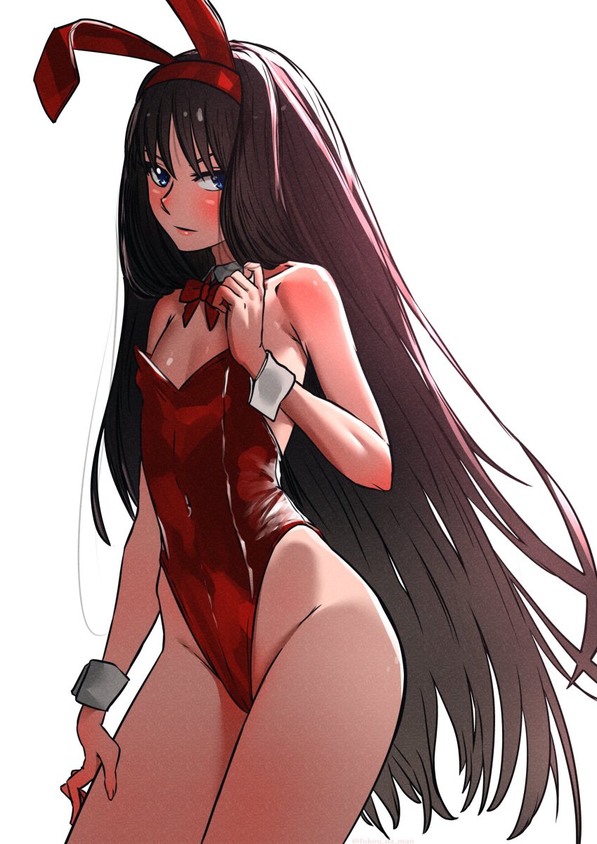 1girls absurd_res absurdres bare_arms bare_chest bare_hands bare_hips bare_legs bare_shoulders bare_skin bare_thighs belly belly_button black_hair black_hair_female blue_eyes blue_eyes_female blush blush_face blushed_face blushing_at_viewer blushing_face blushing_female bowtie breasts bunny_ears bunnygirl bunnygirl_outfit bunnysuit cleavage collar curvy curvy_body curvy_female curvy_figure curvy_hips dot_nose elbows exposed exposed_arms exposed_legs exposed_shoulders exposed_thighs fair_skin female female_focus female_only fingernails fingers flat_belly flat_breasts flat_chest flat_chested fukou fukou_da_man groin hairband hand_on_leg hand_on_own_leg hand_on_own_thigh hand_on_thigh high_resolution highres lean_body lean_figure legs leotard light-skined_female light-skinned light-skinned_female light_skin light_skin_female light_skinned light_skinned_female lips long_hair looking_at_viewer looking_sideways looking_to_the_side narrow_waist navel petite petite_body petite_breasts petite_female petite_girl petite_tits red_bowtie red_bunny_ears red_bunnysuit red_hairband red_leotard red_topwear shoulders simple_background skinny_female skinny_girl skinny_waist slender_body slender_waist slim_girl slim_waist small_breasts smooth_chest smooth_skin solo standing thick_thighs thighs thin_waist tohno_akiha topwear tsukihime upper_body v-line white_background white_collar white_wrist_cuffs wide_hips wrist_cuffs