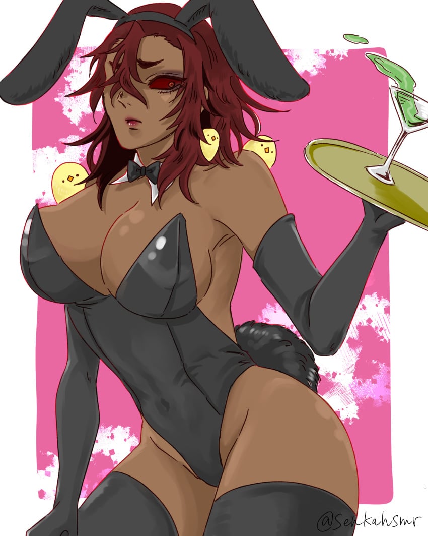 big_breasts breasts breasts_bigger_than_head bunny_costume bunny_ears bunny_girl bunny_suit bunny_tail bunnygirl bunnysuit demon demon_girl demon_horns demon_humanoid demon_slayer dominant dominant_female domination female female_focus female_only female_penetrating genderswap_(mtf) hantengu horny horny_female huge_breasts japanese japanese_clothes japanese_clothing japanese_female kimetsu_no_yaiba long_bangs long_hair long_hair_female muscles muscular muscular_female pointy_ears red_eyes red_lipstick red_sclera rule_63 rule_63 sekido senkehamr sharp_teeth submissive submissive_female tan-skinned_female tan_skin upper_moon