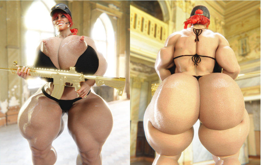 1girls 3d ash_(rainbow_six) ass big_ass big_breasts big_butt blender bra breasts breasts_bigger_than_head breasts_out bubble_ass bubble_butt butt_crack enormous_breasts fat_ass female female_only giantess gigantic_breasts gigantic_nipples green_eyes huge_ass huge_breasts huge_butt huge_nipples hyper large_ass large_breasts large_butt light-skinned_female light_skin muscle muscles muscular muscular_arms muscular_female muscular_thighs rainbow_six rainbow_six_siege red_hair tall_female thick thick_ass thick_hips thick_thighs tight_clothing tom_clancy white_body white_skin