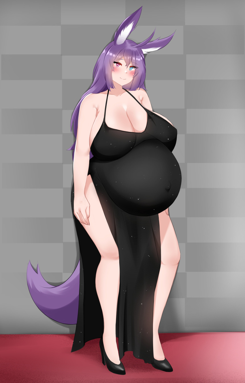 1girls absurdres bayoshii breasts cleavage female female_only highres huge_belly huge_breasts pregnant ready_to_pop solo