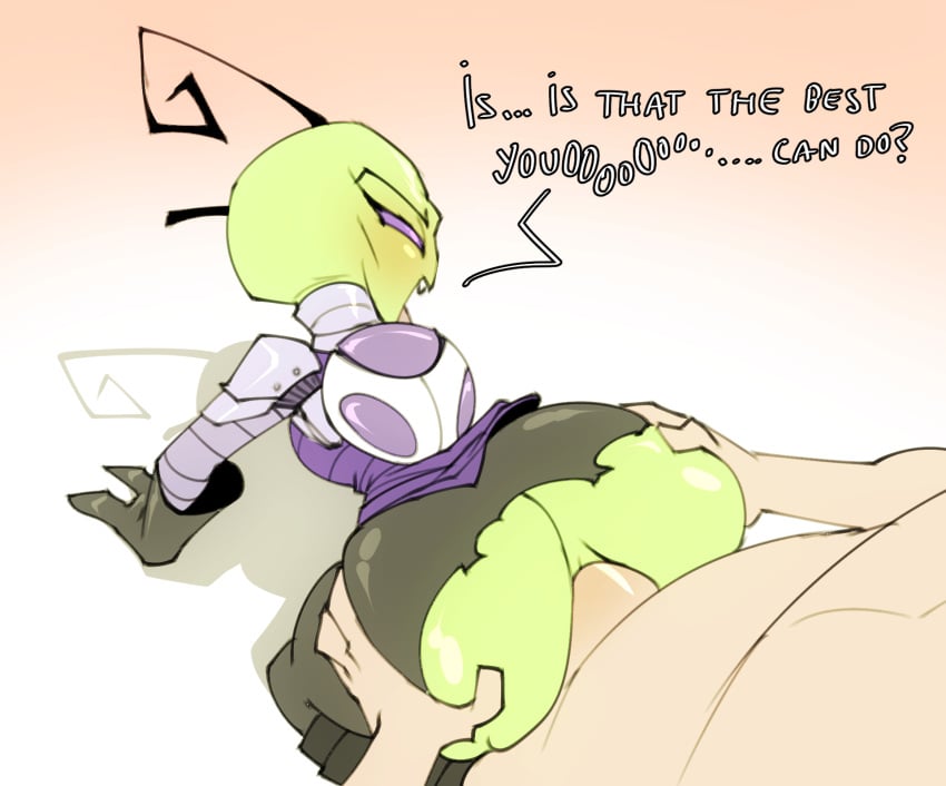 1boy 1boy1girl 1girls 2d alien alien_girl anal anal_penetration antennae ass bent_over bigdad clothed clothed_female clothed_female_nude_male clothing female female_focus green-skinned_female green_body green_skin hand_on_ass human human_on_alien invader_zim latex light-skinned_male light_skin male nickelodeon penetration penis ripped_clothing rubber source_request tak tak_(invader_zim) tak_(irken)_(invader_zim) torn_clothes year_request