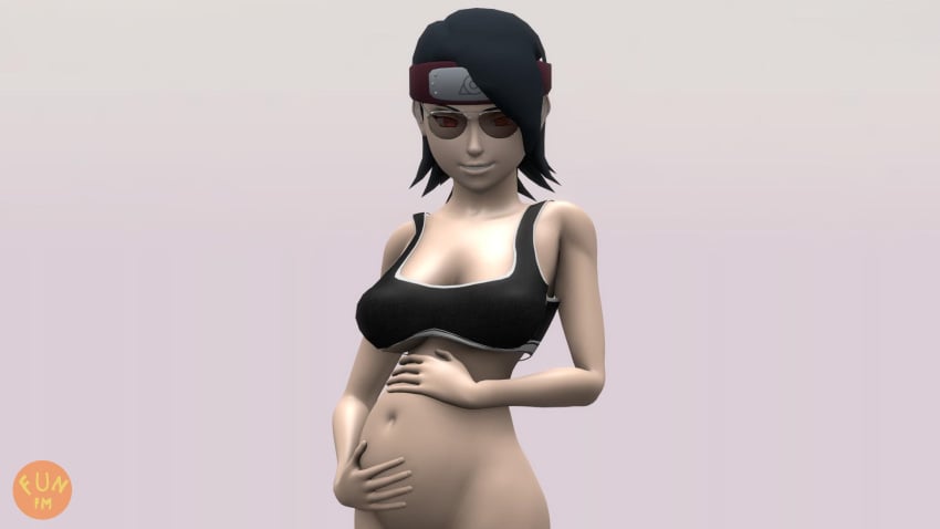 boruto:_naruto_next_generations bra funfm naruto naruto_(series) pregnant pregnant_belly pregnant_female sarada_uchiha sharingan sunglasses tagme