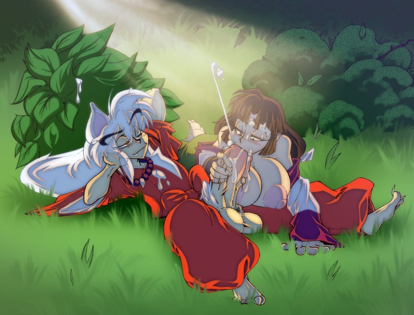 blowing blowjob blowjob_face cheating cheating_(relationship) cheating_boyfriend cheating_husband cheating_mother cheating_wife cum cum_drip cum_in_mouth cum_inside cum_on_body cum_on_breasts cum_on_face demon fellatio frontierbrain half_demon huge_cock inuyasha inuyasha_(character) oral oral_creampie oral_penetration oral_sex sango