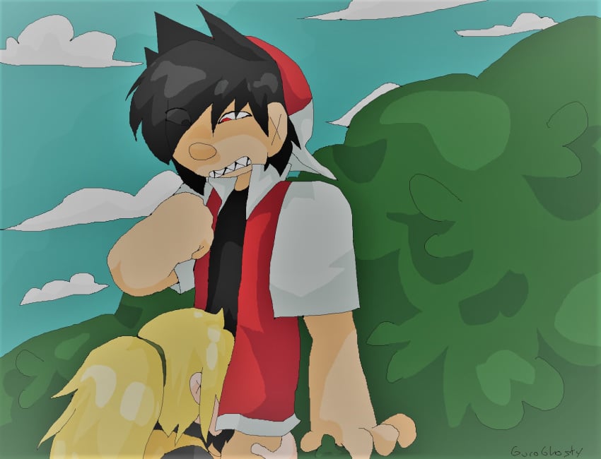 blowjob guroghost male pokemon pokemon_(manga) pokemon_adventures red_(pokemon) straight yellow_(pokemon)