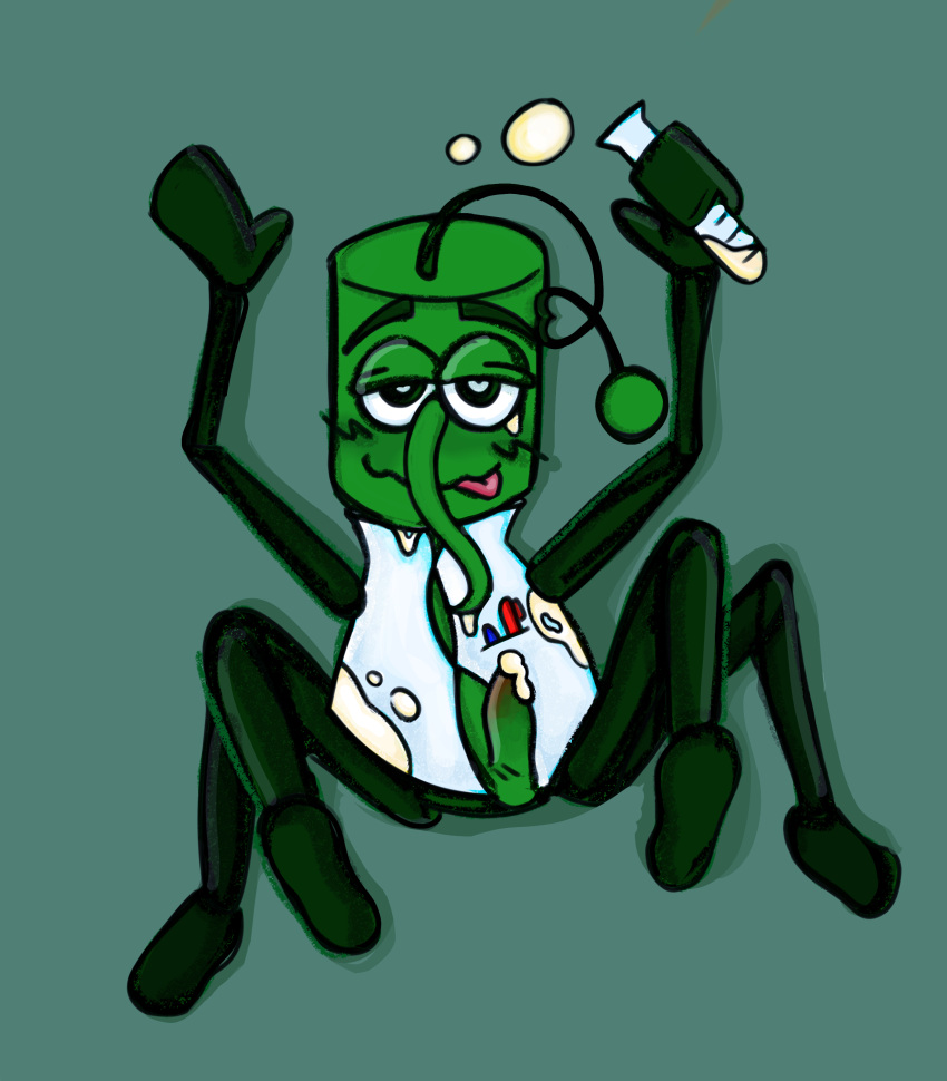 bin_weevils binweevilfan bug_penis cum cum_on_body cum_on_face lab_(bin_weevils) labcoat laboratory solo_male