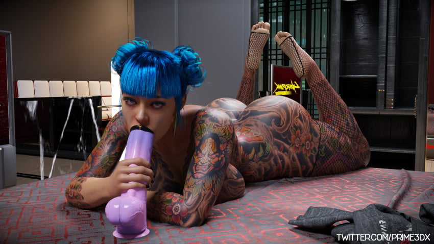 1futa 3d big_ass big_balls big_breasts big_butt big_dildo big_penis black_lips black_lipstick blue_eyeshadow blue_hair cheri_nowlin curves curvy curvy_body curvy_figure curvy_hips cyberpunk_2077 dildo dildo_in_mouth earrings feet feet_up fishnet_legwear fishnets futa_only futa_sans_pussy futanari makeup meaty_dick on_bed pose posing prime3dx sex_toy solo solo_futa sucking sucking_dildo tattoo tattoo_on_back tattoo_on_butt tattoo_on_chest tattoo_on_legs tattooed_arm tattoos thick thick_ass thick_legs thick_lips thick_penis thick_thighs thigh_highs thighs tied_hair toeless_legwear toes voluptuous voluptuous_futanari