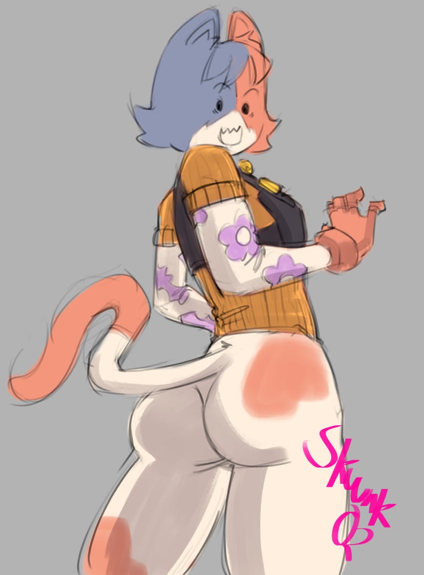 ass ass_focus bottomless cat_ears cat_tail cate_meowdy_(fortnite) catgirl fortnite fortnite:_battle_royale furry furry_female skuunk02