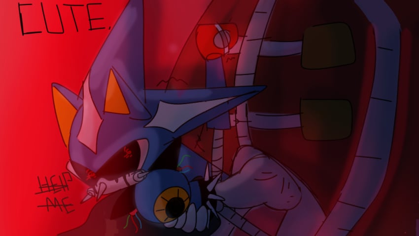 abuse cape cock covered_pussy crying daddy_penetrated dr._eggman hidden_face master_and_servant metal_sonic neo_metal_sonic penis penis_in_pussy punishment pussy robot sex_from_behind sexual_assault text