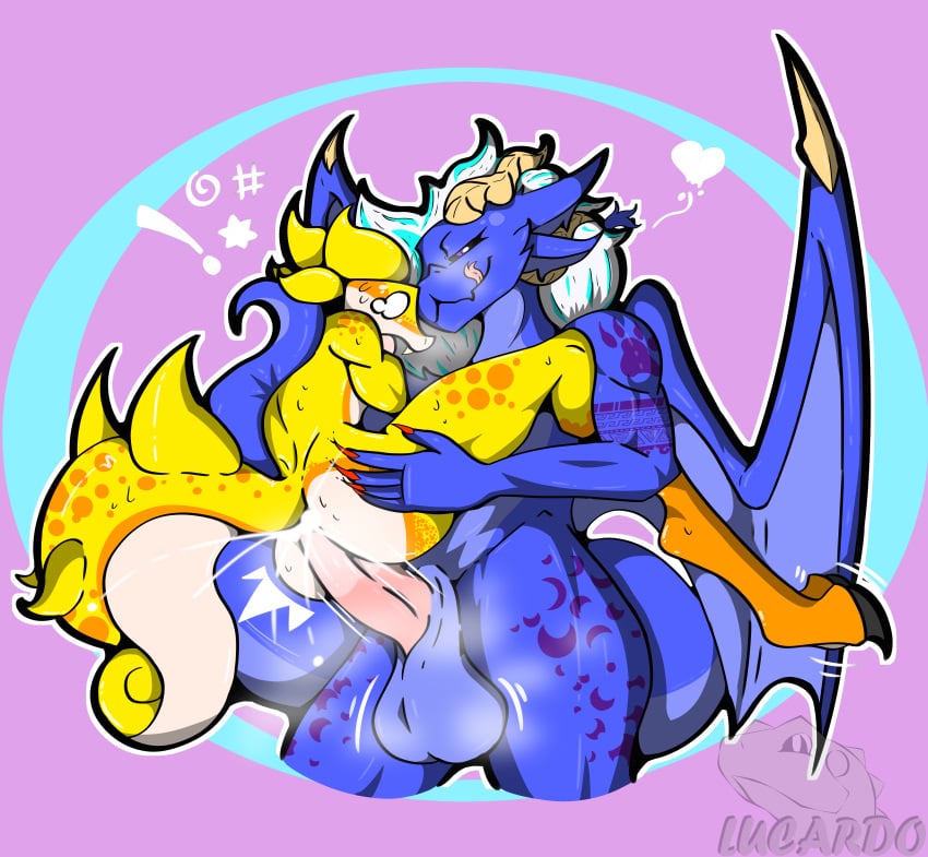 4_ears absurd_res anthro bodily_fluids cum cum_in_ass cum_inside cumshot dominant dragon duo ejaculation female forced forked_tongue futanari gecko genital_fluids hair herm hi_res horn intersex intersex/male licking licking_lips lifting_partner lizard lucardo lucardo_cruz male messy multi_ear musk musk_clouds mythological_creature mythological_scalie mythology open_mouth pain questionable_consent reptile scalie simple_background size_difference spikes spikes_(anatomy) sweat symbol tattoo tears tongue tongue_out wings