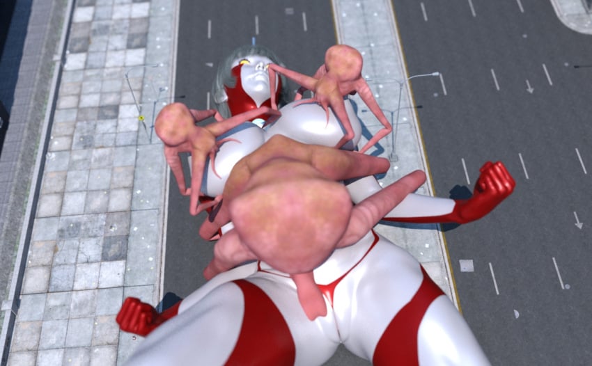 3d large_breasts ultraman_(franchise) ultrawoman yoidore