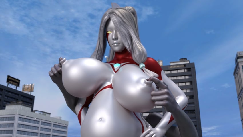 3d large_breasts pregnant pregnant_female ultraman_(franchise) ultrawoman yoidore