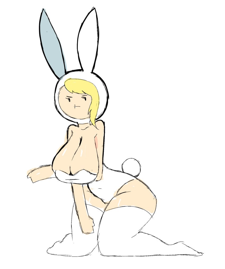 1girls :t adventure_time big_breasts blonde_female blonde_hair blonde_hair_female blush blushing_at_viewer breasts bunny_costume bunny_ears bunny_girl bunny_tail bunnygirl bunnysuit curvy curvy_body curvy_female curvy_figure curvy_hips cute cute_expression cute_face eks-out embarrassed embarrassment fake_tail female female_only fionna_the_human_girl hips kneeling knees_together_feet_apart leggings legwear leotard mob_face playboy_bunny pouty_lips solo solo_female stockings strapless_leotard thick thick_hips thick_thighs white_background white_legwear white_leotard white_stockings wide_hips wide_thighs