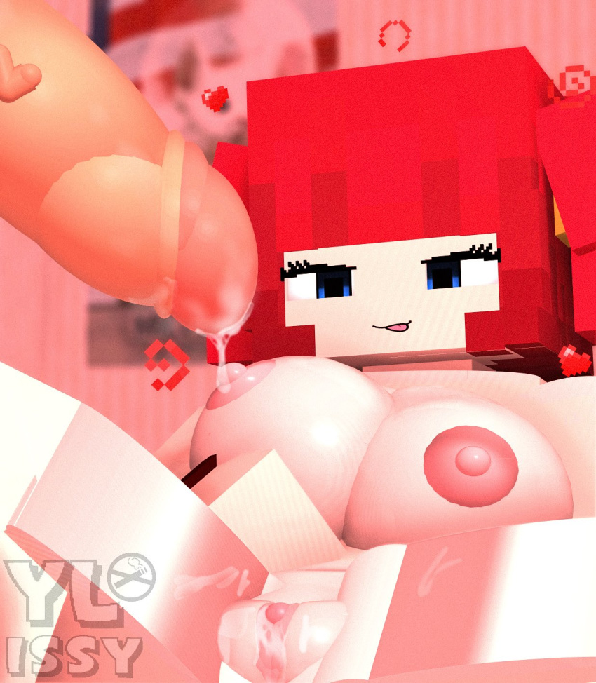 1boy 1girls 3d after_vaginal angel_girl bedroom blue_eyes breasts creampie cum cum_in_pussy cum_inside erect_nipples erect_penis female horny_female human humanoid male mine-imator minecraft nude_female nude_male outside red_hair smile tagme wet_pussy ylissy_(ylissymc) ylissymc