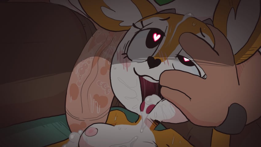 <3_eyes after_oral aggressive_retsuko antelope anthro big_penis blush bodily_fluids bovid breasts canaryprimary cum cum_in_mouth cum_inside cum_on_face director_ton domestic_pig duo eye_roll female fucked_silly furry gazelle genital_fluids genitals hand_on_face happy heart hi_res holding_partner huge_cock leaking_cum long_penis looking_pleasured male male/female mammal medium_breasts narrowed_eyes nipples orgasm_face penis saliva saliva_on_penis sanrio skinny smile smooth_fur suid suina sus_(pig) thick_penis torogao tsunoda