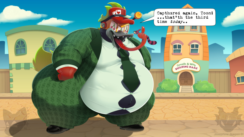 duo josephine_dragon raccoon robot size_difference tongue toon toontown_corporate_clash toontown_online vore vore_belly