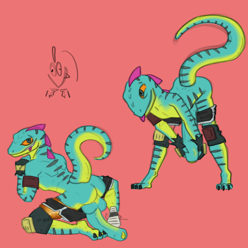 (fortnite) absurd_res anthro ass balls claws clothed clothing digital_media_(artwork) epic_games fortnite fortnite:_battle_royale gecko genitals hi_res lizard lizzik lizzik_(fortnite) looking_at_viewer male mammal penis reptile scales scalie simple_background solo solo_focus sterlingrizzly tail tongue tongue_out