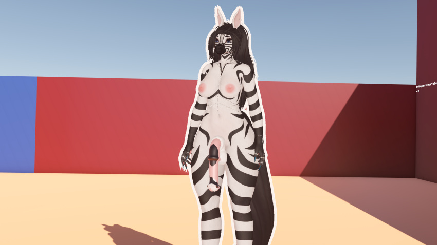 3d anthro furry futanari horsecock hybrid paper papervrc vrchat vrchat_avatar