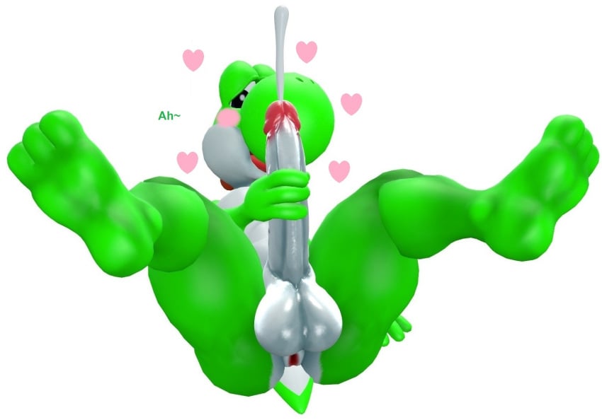 3d 3d_(artwork) anthro anus bigballs dinosaur ejaculation erect furry garry's_mod gay jellyyoshi kabalmystic male mario_(series) masturbation nintendo nude penis semen solo white_background yoshi