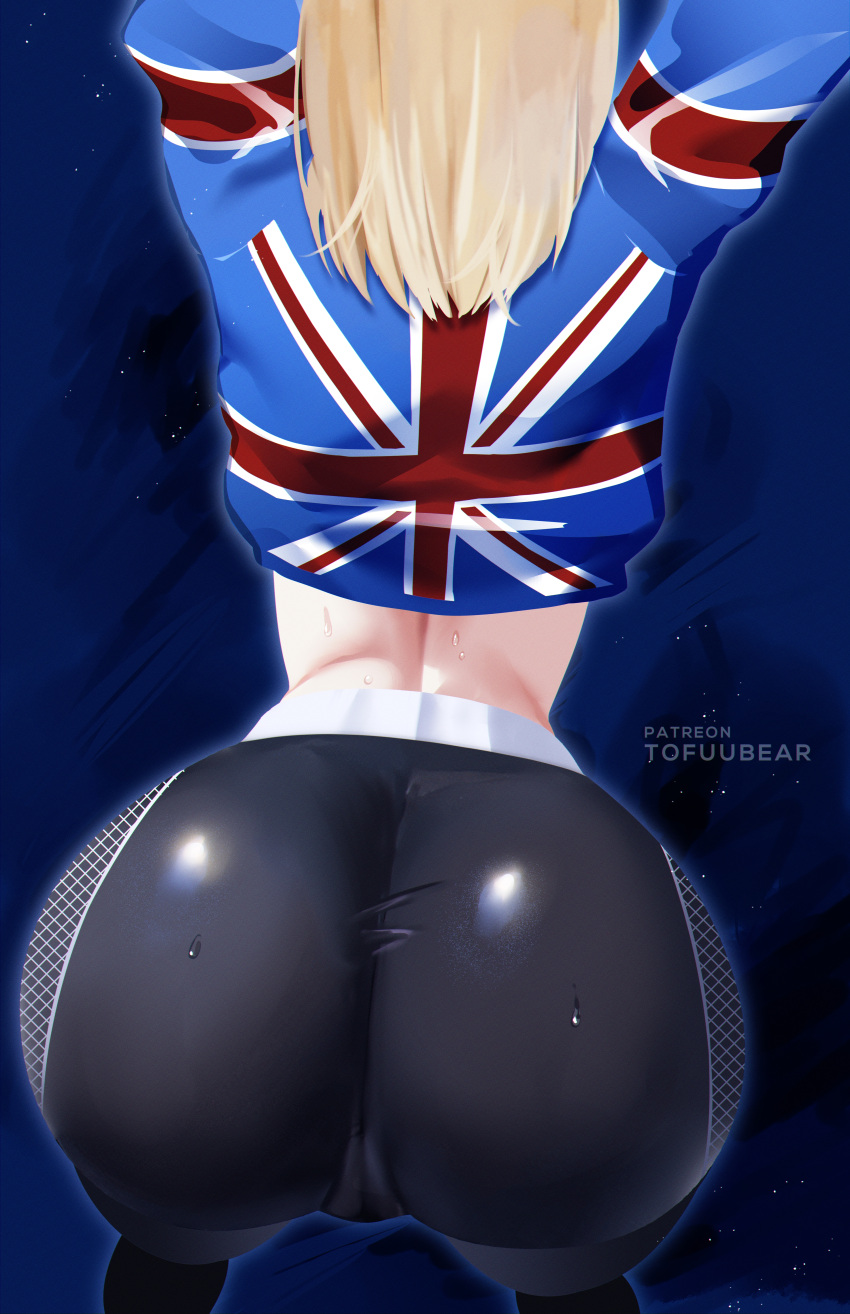 1girls ass blonde_hair british_flag bubble_butt cammy_white capcom dat_ass female female_only fully_clothed hips huge_ass large_filesize light-skinned_female light_skin slim_waist solo street_fighter street_fighter_6 thick_ass thick_thighs thighs tofuubear very_high_resolution wide_hips