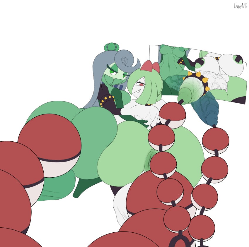 2futas absurd_res anal_beads anus areola ass balls big_balls big_breasts big_butt big_penis bottle breasts duo erection futa_only futa_urethral_insertion futanari generation_3_pokemon generation_7_pokemon genitals giant_anal_beads gigantic_anal_beads green_areola green_body green_eyes gynomorph hammerspace hi_res huge_ass huge_balls huge_cock humanoid humanoid_penis hyper_anal_beads indynd intersex kirlia kirlia_(kenny3901) large_insertion nintendo nipple_tape nipples nude pasties penis pokemon pokemon_(species) red_eyes sex_toy simple_background tape thick_thighs tsareena tsareena_(kenny3901) urethral urethral_insertion vein veiny_penis white_background wide_hips