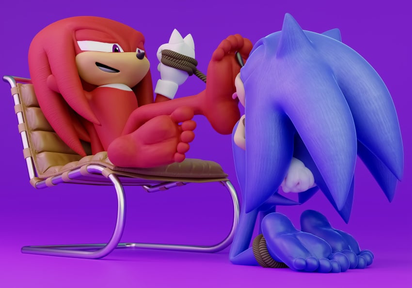 3d_(artwork) 5_toes anthro barefoot bound digital_media_(artwork) duo feet foot_fetish foot_focus foot_lick foot_play hi_res humanoid_feet jony1991 joxyfoxy knuckles_the_echidna licking male male/male plantigrade sega soles sonic_(series) sonic_the_hedgehog sonic_the_hedgehog_(series) toes tongue tongue_out