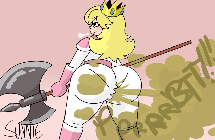 1girls ass brap brappycatty bubble_ass bubble_butt enormous_butt fart fart_fetish farting farting_at_viewer farts female female_only fetish gassy mario_(series) princess_peach simple_background smelly_ass sniffable_ass solo super_mario_bros._(2023_film) yoshizilla