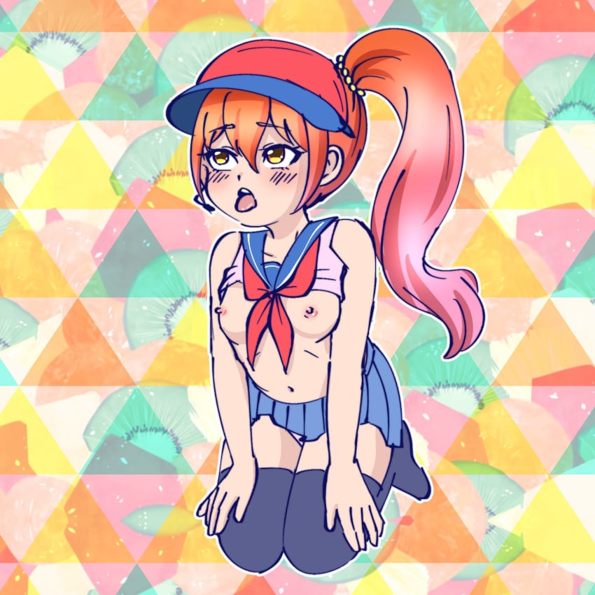 ao_oni half-naked mika_(ao_oni) orange_hair