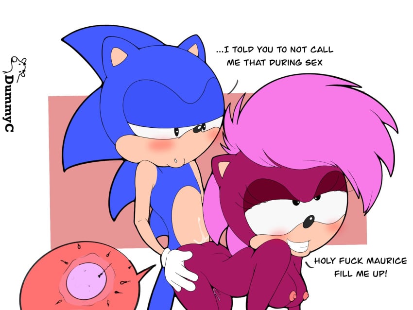 1boy 1boy1girl 1girls american_sonic bodily_fluids breasts brother brother_and_sister brother_penetrating_sister cum cum_inside dialogue doggy_style dummycervine duo erect_nipples eyes_rolling_back female from_behind_position furry genital_fluids impregnation inbreeding incest incest_impregnation male male/female nipples sega sex sibling sister sonia_the_hedgehog sonic_(series) sonic_the_hedgehog sonic_the_hedgehog_(series) sonic_underground wrong_name_during_sex