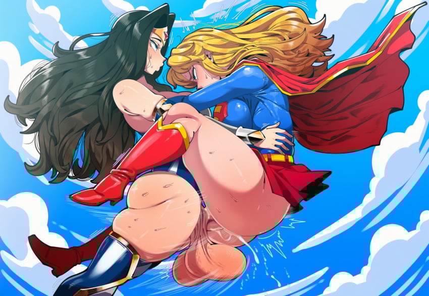 1futa 1girl1futa 1girls ai_generated airborne alien alien_girl amazon amazonian amazonian_futa balls big_breasts big_dom_small_sub big_penis blonde_hair dc dc_comics female femsub futa_on_female futadom futanari intersex kara_zor-el kryptonian large_breasts larger_futa mullon novelai rough_sex sex size_difference sky smaller_female supergirl superheroine superman_(series) testicles thick_thighs upright_straddle wonder_woman wonder_woman_(series)