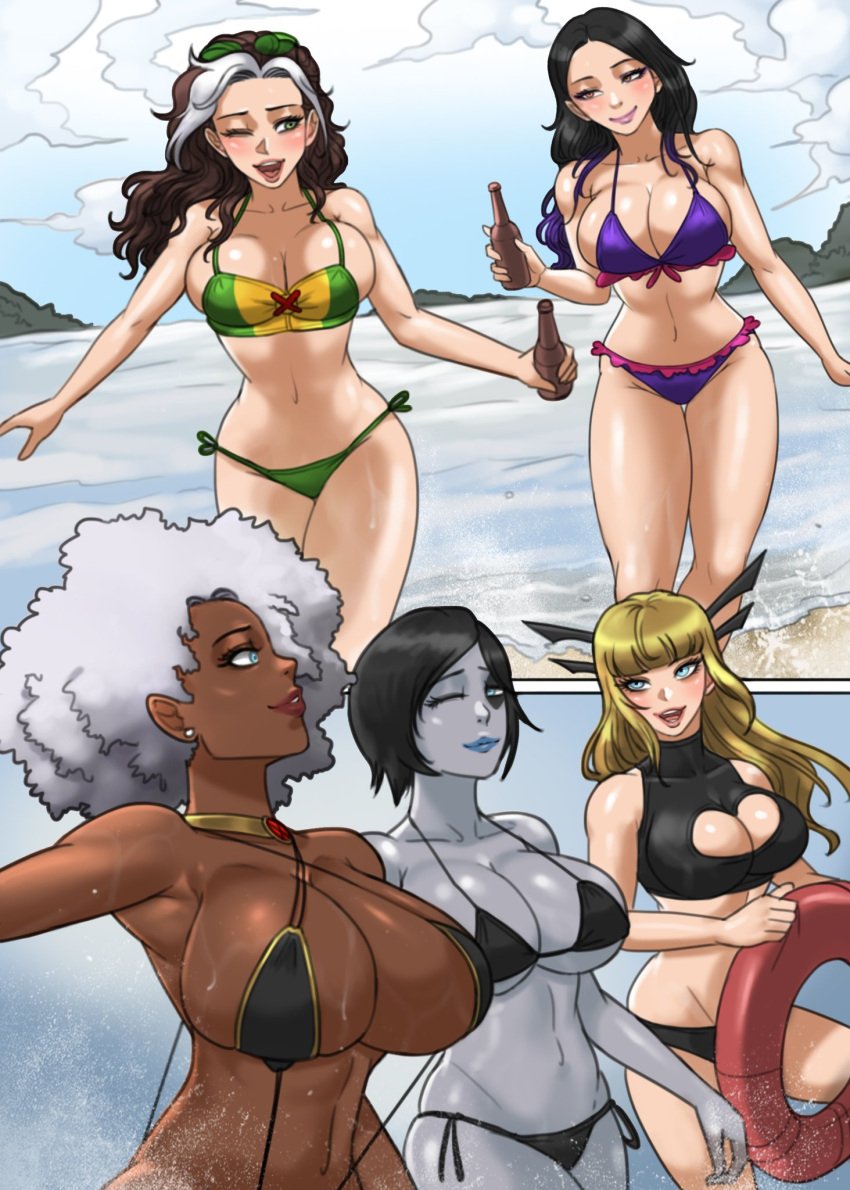 5girls anna_marie big_ass big_breasts big_thighs breasts curvaceous curvy curvy_figure dark-skinned_female dark_skin digital_media_(artwork) domino_(marvel) elizabeth_braddock female hips homo_superior hourglass_figure huge_ass huge_breasts illyana_rasputin large_ass large_breasts magik_(illyana_rasputin) marvel marvel_comics mature mature_female multiple_girls mutant neena_thurman ororo_munroe psylocke rogue_(x-men) slim_waist storm_(x-men) superhero superheroine thick thick_hips thick_legs thick_thighs thighs top_heavy tora_tora voluptuous waist wide_hips x-men