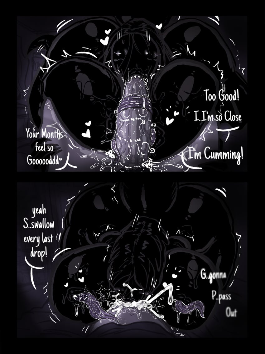 1boy 1girls 3_mouths 3_tongues artist_logo bedroom black_skin blowjob blowjob_face blurry_vision breasts breasts_out butt_bump cheeks_full climax cock cock_hungry comic comic_page creature creepy creepy_eyes cum cum_drip cum_in_mouth cum_inside cum_out_mouth cum_outside cum_string cum_trail cumming cumming_from_oral dark-skinned_female dark_room deep_blowjob deep_throat deepthroat demon demon_girl dialog dialogue digital_media_(artwork) drool ejaculation ejaculation_in_mouth face_down fellatio female first_person_view grabbing_knees hands_on_knees head_between_thighs heart_eyes hi_res highres kojoarts larger_female laying_down laying_on_back laying_on_bed leaning_forward legs_apart legs_held_open legs_spread light-skinned_male long_hair long_tongue looking_at_viewer male monster monster_girl mouth_nipples mouth_on_penis naked night night_time nipple_mouth nude onomatopoeia oral oral_creampie oral_penetration oral_sex paizuri penis_between_breasts penis_in_mouth perspective perspective_shot pov saliva saliva_drip sharp_teeth sleep_paralysis_demon sleep_paralysis_demon_(kojoarts) sloppy sloppy_blowjob sloppy_deepthroat sloppy_fellatio sloppy_sounds slurp slurping smaller_male spit_bubble spread_legs sucking_penis swallow swallowing swallowing_cum swallowing_penis_while_deepthroat text throat_fuck tongue_wrapped_around_penis twitch_lines veiny_penis voluptuous voluptuous_female wet_penis wide_eyed wide_hips