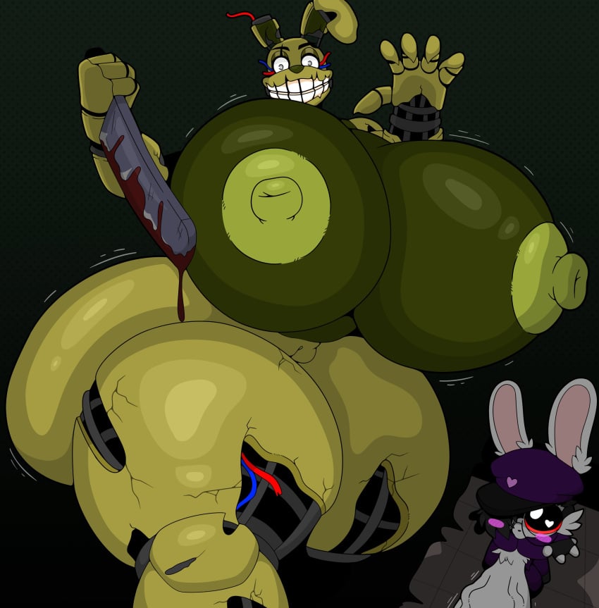 1boy 1girls absurd_res animatronic ass ass_bigger_than_head big_ass big_breasts big_penis breasts breasts_bigger_than_head breasts_bigger_than_torso female female_focus five_nights_at_freddy's five_nights_at_freddy's_3 gigantic_ass gigantic_breasts gigantic_penis hi_res huge_ass huge_breasts huge_cock hyper_ass hyper_breasts hyper_penis male penis robot springtrap_(fnaf) stemingbunbun stemingbunbun_(character) thick_thighs thighs topless topless_female