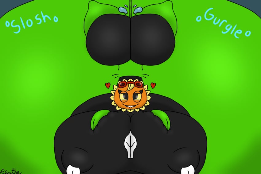 aroused ass belly big_belly big_breasts big_butt black_clothing bodily_fluids bottomwear breast_squish breasts clothing crop_top electronic_arts elemental_creature eyewear female flora_fauna flower flower_creature goggles green_body heart hose hose_in_pussy hose_inflation huge_breasts huge_butt hyper hyper_belly hyper_breasts hyper_butt hyper_nipples immobile inflation inflation_fetish lactating lactating_through_clothing liquid_inflation looking_pleasured milk nipple_outline nipples orange_face plant plants_vs._zombies plants_vs._zombies_heroes popcap_games reathe red_eyewear red_goggles rumbling_stomach shirt shorts sloshing_belly solar_flare_(pvz) solo squish sunflower_(pvz) swelling thick_thighs tight_clothing topwear water water_inflation wet wet_clothing