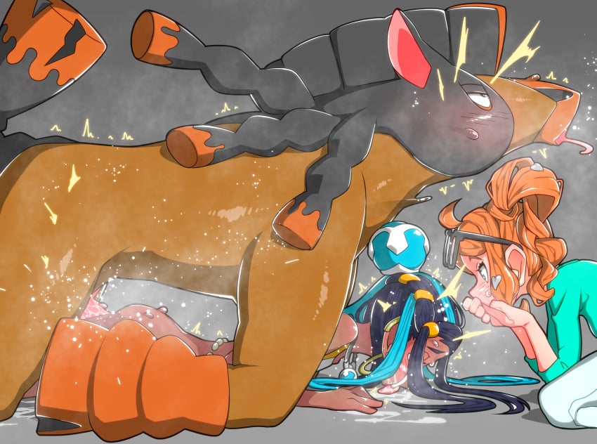 bestiality female interspecies mudsdale nessa_(pokemon) nintendo pokemon pokemon_ss sonia_(pokemon) tagme