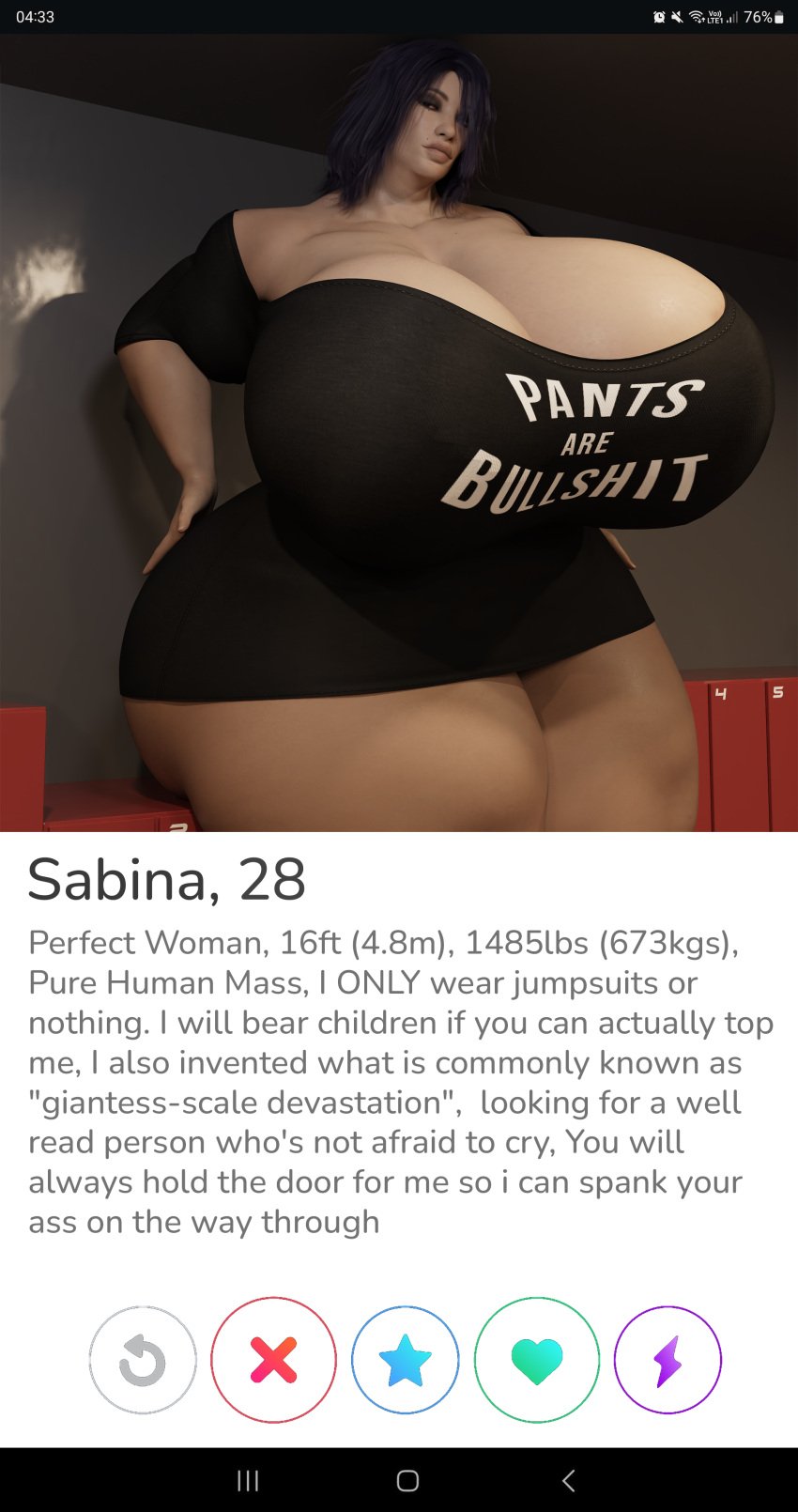 1girls 3d amazon big_breasts breasts dinner-kun female gigantic_breasts huge_breasts hyper hyper_breasts massive_breasts meme sabina_(dinner-kun) solo solo_female tagme thick_thighs tinder_(app) tinder_perfect_woman_(meme)