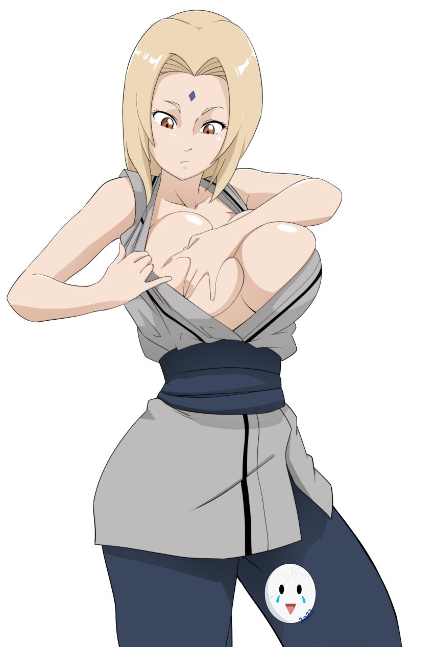 1girls big_breasts blonde_hair breast_grab breast_squeeze breasts breasts_out brown_eyes caisama feet_out_of_frame female female_only kimono large_breasts long_hair looking_at_breasts looking_at_self looking_down mature mature_female mature_woman naruto naruto_(series) naruto_shippuden one_breast_out pants solo solo_focus standing tsunade undressing undressing_self voluptuous voluptuous_female wide_hips