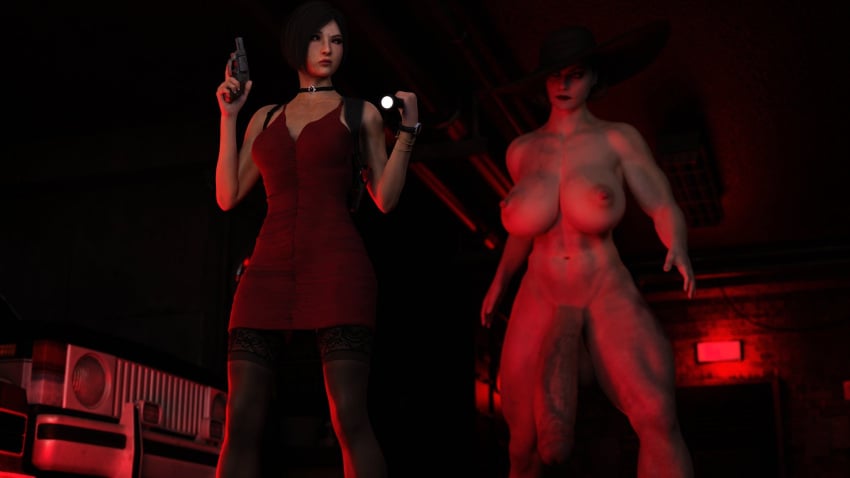 1futa 1girls 3d ada_wong alcina_dimitrescu duo female futa_on_female futanari imminent_rape larger_futanari resident_evil resident_evil_8:_village size_difference smaller_female source_request standing tagme tunnofun