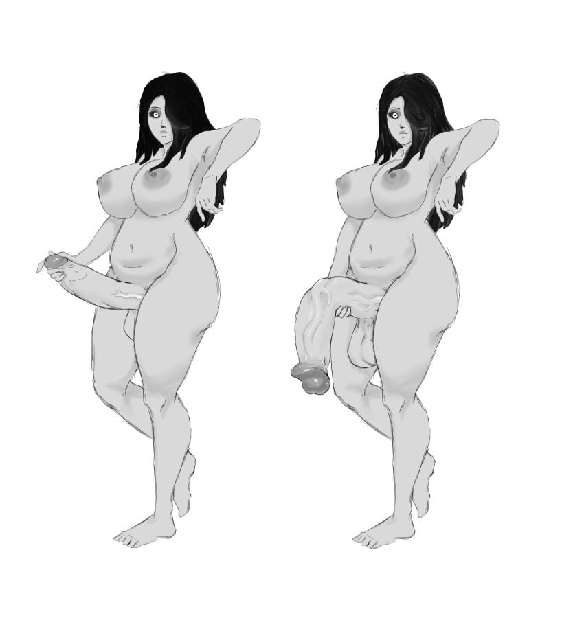 1futa big_penis black_hair breasts curves curvy erection feet full_body futanari ghost ghost_girl gigantic_penis grey_skin hair_over_one_eye holding_penis humanoid humanoid_penis large_balls large_breasts large_penis long_hair looking_at_viewer milf nathalie_(skrats) nipples nude nude_futanari original penis solo solo_futa standing thick_ass thick_penis thick_thighs white_body white_eyes white_skin wide_hips