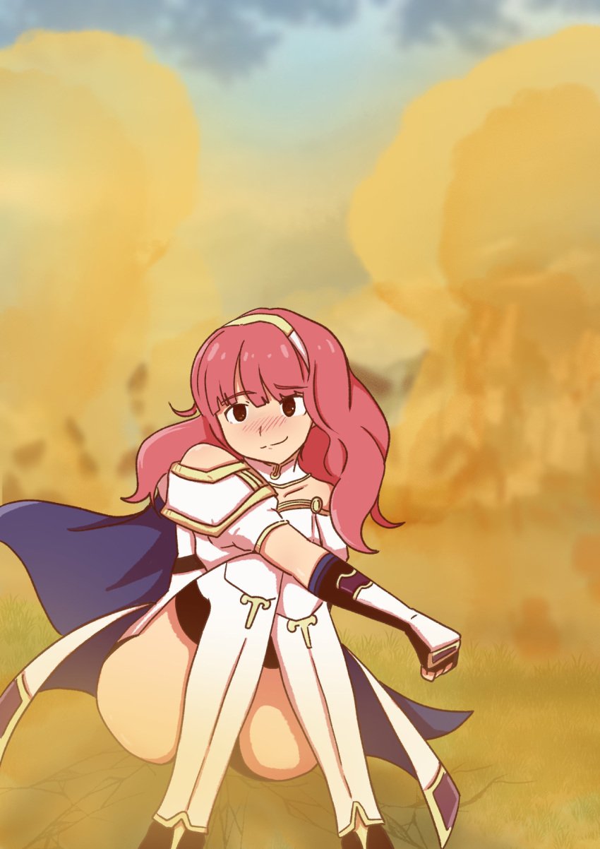 1girls artist_request blush bubble_butt celica_(fire_emblem) destruction explosive_fart fart female female_only fire_emblem fire_emblem_echoes:_shadows_of_valentia giantess huge_fart looking_at_viewer nintendo pink_hair powerful_fart relief sadism sitting solo source_request squatting ssssssparkle_(artist) upskirt