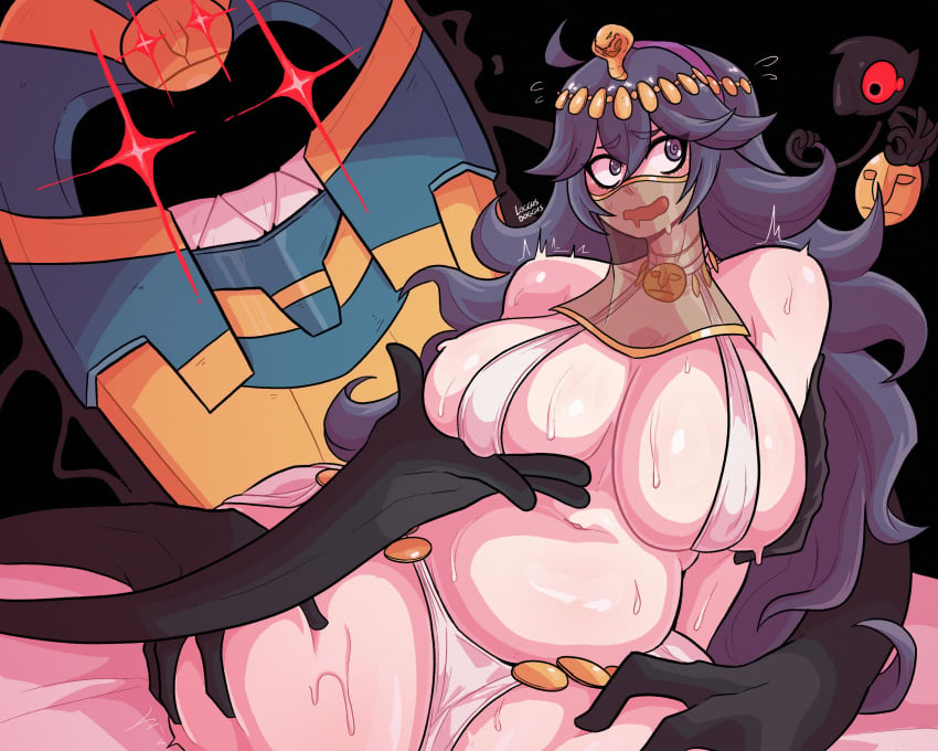 1girls bikini blush chubby chubby_female cofagrigus egyptian egyptian_clothes egyptian_headdress embarrassed femsub ghost ghost_girl groping groping_breasts groping_thighs harem_girl harem_outfit hex_maniac jewelry large_breasts loggus_doggus long_hair messy_hair npc npc_trainer pale_skin pokémon_(species) pokemon pokemon_(species) pudge purple_hair skimpy_clothes slave slavegirl submissive_female sweat sweatdrop sweaty veil